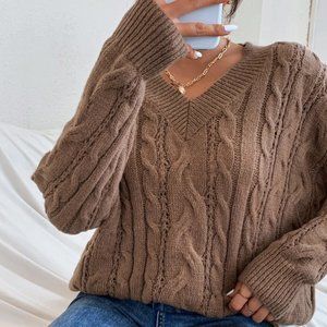 Shein knit drop shoulder sweater